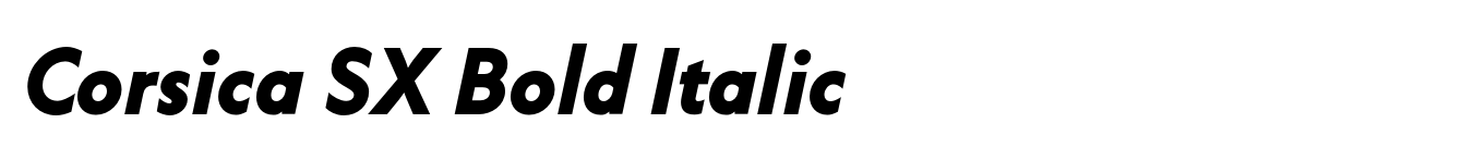 Corsica SX Bold Italic